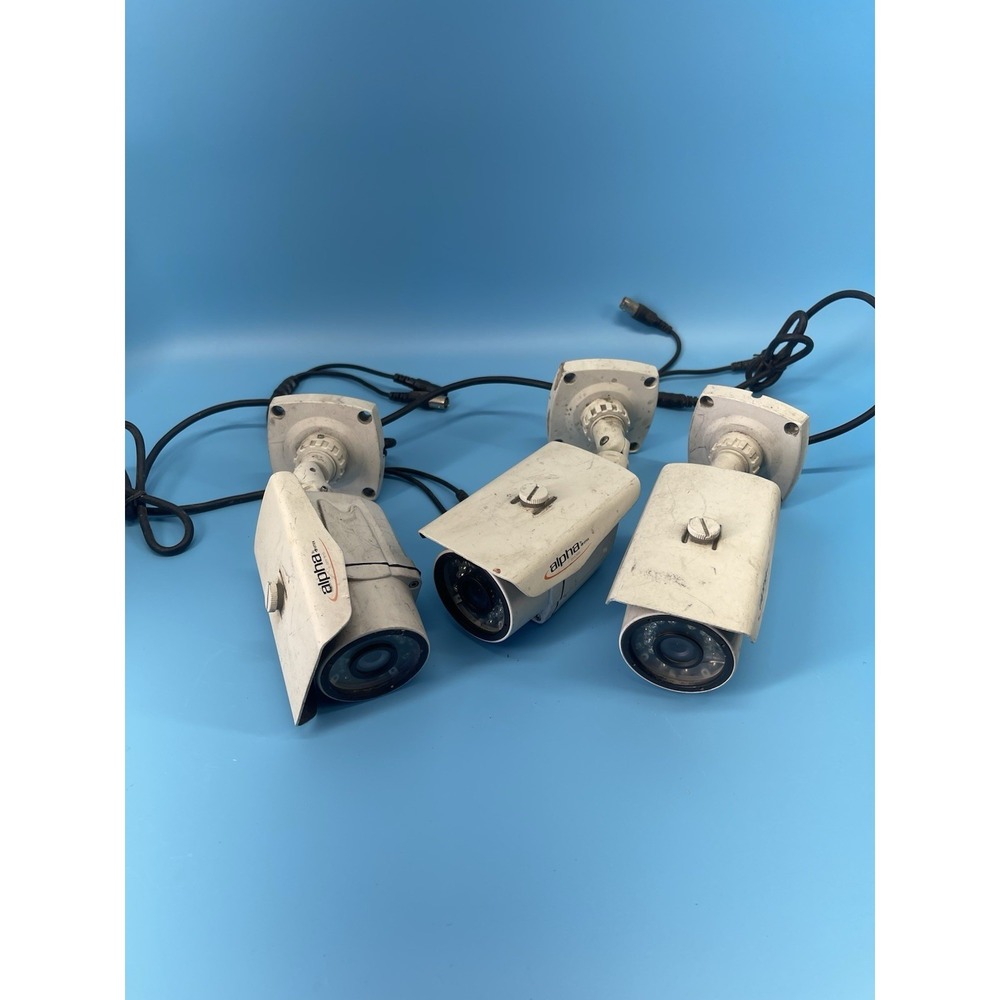 Alpha CCTV Security Cameras Lot of 3+1 Wired Bullet Dome Untested